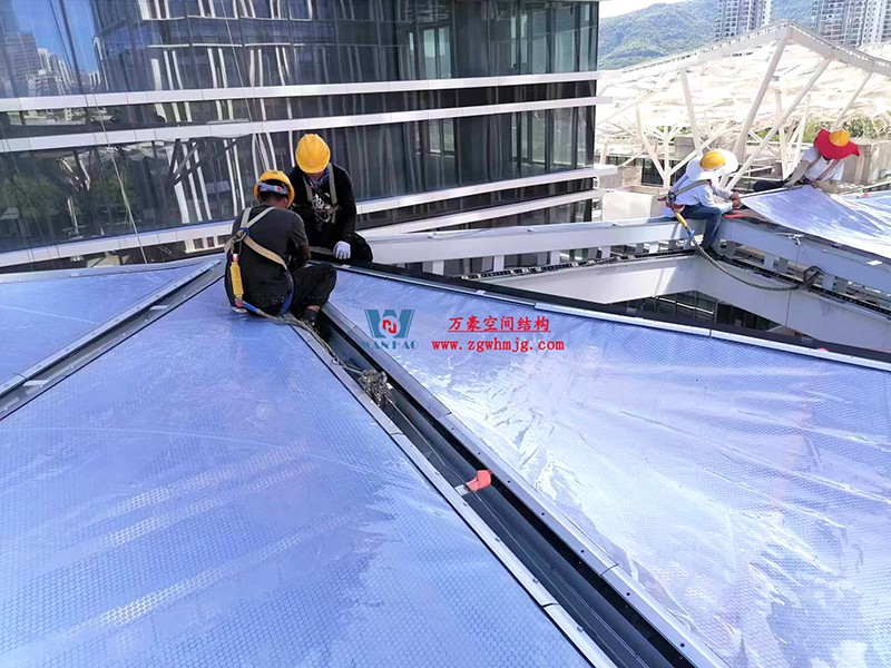 縱使烈日炎炎，腳步從未止歇！海南這個ETFE氣枕膜項目施工進(jìn)度有最新消息