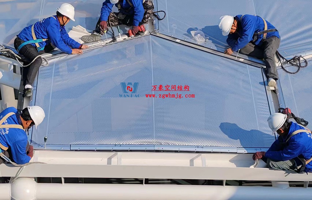 已完工，這個ETFE氣枕商業(yè)天幕閃亮登場！