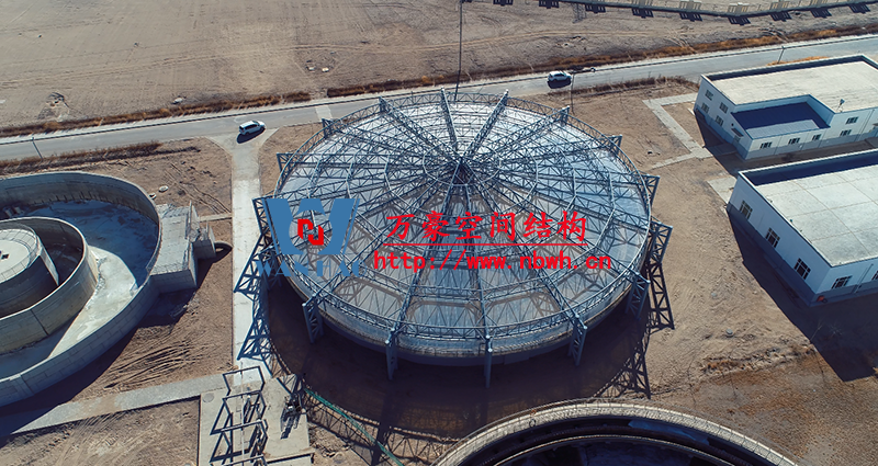 格爾木工業(yè)園昆侖工業(yè)區(qū)工業(yè)污水廠(chǎng)污水池保溫膜結(jié)構(gòu)工程竣工